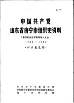 中国共产党山东省济宁市组织史资料 组织机构沿革和领导人名录 1926-1949 征求意见稿