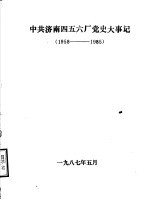 中共济南四五六厂党史大事记 1958-1985