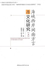 海峡西岸闽南方言与文化研究 上