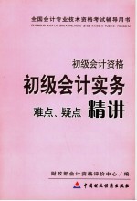 初级会计实务难点、疑点精讲 初级会计资格