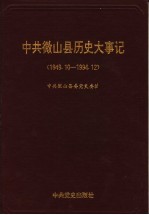 中共微山县历史大事记 1949.10-1994.12