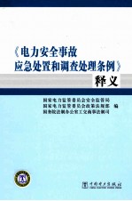 《电力安全事故应急处置和调查处理条例》释义