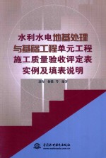 水利水电地基处理与基础工程单元工程施工质量验收评定表实例及填表说明