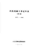山东战邮大事记年表 初稿 1937-1949