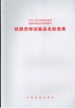 铁路货物运输品名检查表