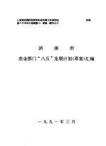 济南市农业部门“八五”发展计划 草案 汇编