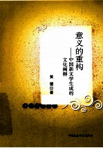 意义的重构 中国新文学生成的文化阐释