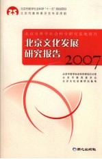 北京文化发展研究报告 2007