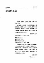蒲松龄全集 第3册 蒲氏世系表