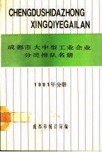成都市大中型工业企业分类排队名册 1991年分册
