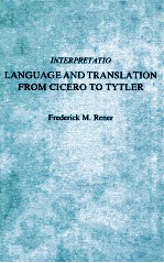 LANGUAGE AND TRANSLATION FROM CICERO TO TYTLER
