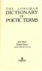 THE LONGMAN DICTIONARY OF POETIC TERMS