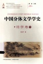 中国分体文学学史 词学卷下