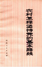 农村怎样坚持党的基本路线