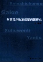 刑事程序改革续留问题研究