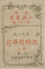 恨绮愁罗记 历史小说卷 上