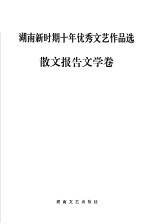 湖南新时期十年优秀文艺作品选散文报告 文学卷