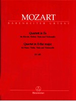 Quartet in E-flat major for piano Violin Viola and Violoncello KV 493 Urtext of the New Mozart editi
