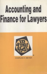 ACCOUNTING AND FINANCE FOR LAWYERS IN A NUTSHELL