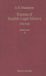 SOURCES OF ENGLISH LEGAL HISTORY LAW