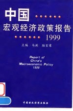 中国宏观经济政策报告 1999