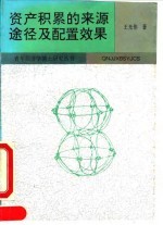 资产积累的来源、途径及配置效果 中国积累问题的现实分析