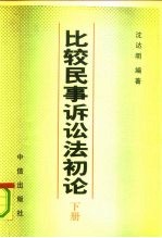 比较民事诉讼法初论 下