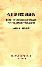 会计基础知识讲话 财政部会计制度司杨纪琬同志在财政部委托江西财经学院举办的县局级财政领导干部训练班上的报告 1979.11.24-11.28