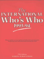 THE INTERNATIONAL WHO'S WHO 1993-94 FIFTY-SEVENTH EDITION