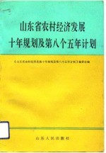 山东省农村经济发展十年规划及第八个五年计划