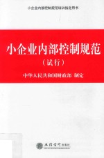 小企业内部控制规范培训指定用书 小企业内部控制规范 试行