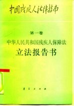 中国残疾人法律指南 第1卷 中华人民共和国残疾人保障法立法报告书