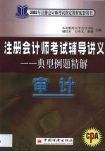 注册会计师考试辅导讲义典型例题精解 审计