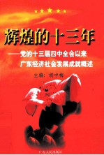 辉煌的十三年 党的十三届四中全会以来广东经济社会发展成就概述