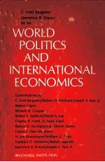 WORLD POLITICS AND INTERNATIONAL ECONOMICS