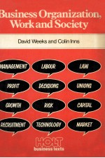 BUSINESS ORGANIZATION WORK AND SOCIETY