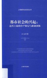 上海城市社会变迁丛书 都市社会的兴起 近代上海的中产阶层与职业团体
