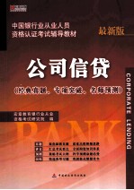 中国银行业从业人员资格认证考试辅导教材 公司信贷 最新版