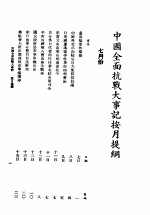 中国全面抗战大事记