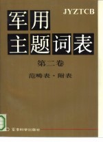 军事主题词表 第2卷 范畴表·附表