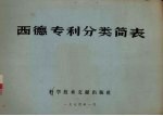 西德专利分类简表