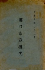 汉口市政概况 中华民国二十二年