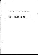 审计模拟试题 1