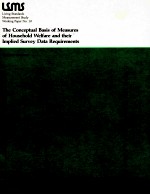 THE CONCEPTUAL BASES OF MEASURES OF HOUSEHOLD WELFARE AND THEIR IMPLIED SURVEY DATA REQUIREMENTS