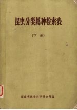 昆虫分类属种检索表 下