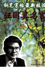 钢笔字帖最新技法 B 汪国真名言