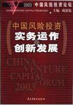 中国风险投资实务运作与创新发展 2003中国风险投资论坛