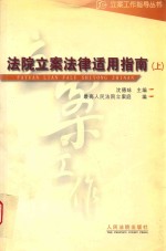 法院立案法律适用指南 上