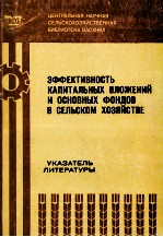 ЭФФЕКТИВНОСТЬ КАПИТАЛЬНЫХ ВЛОЖЕНИЙ В СЕЛЬСКОМ ХОЗЯЙСТВЕ