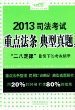2013司法考试重点法条·典型真题 “二八”定律指引下的考点精萃 飞跃版